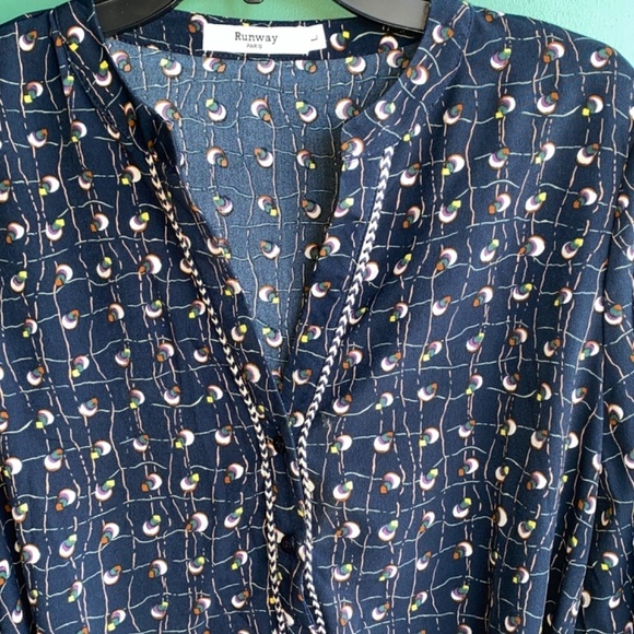 Runway Paris size large ladies belted midi dress - Picture 5 of 7